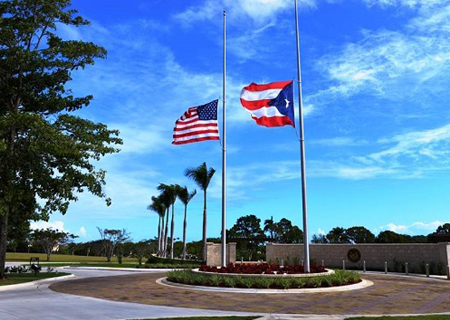 Main boulevard at Puerto Rico National Cemetery. Main boulevard at Puerto Rico National Cemetery.