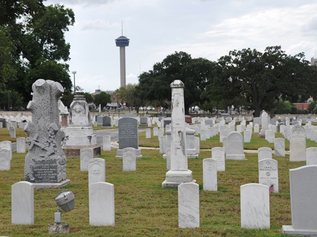 Burial area at San Antonio National Cemetery. Burial area at San Antonio National Cemetery.